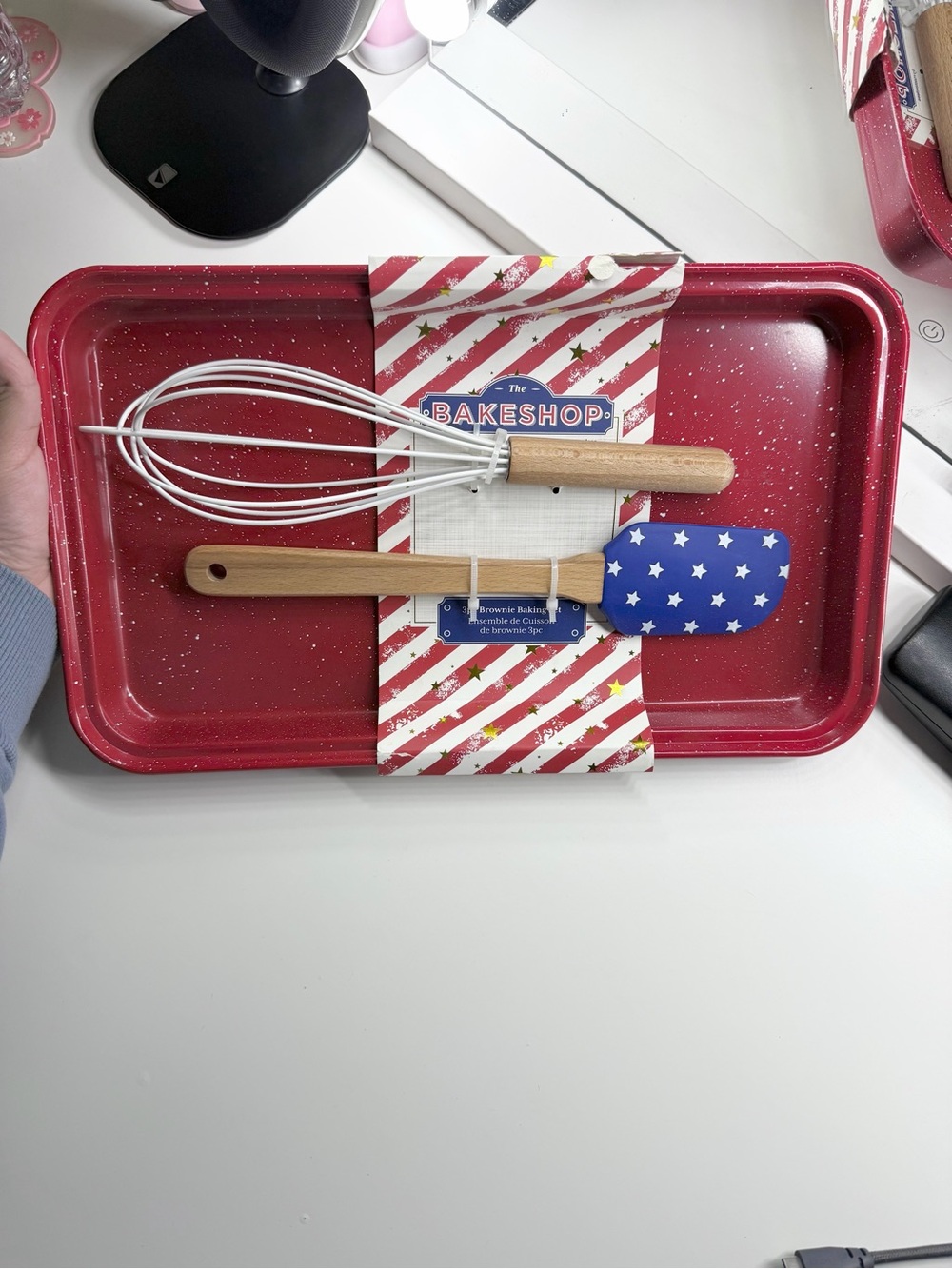 The Bake Shop Red Fourth Of July 3Pc Brownie Baking Set